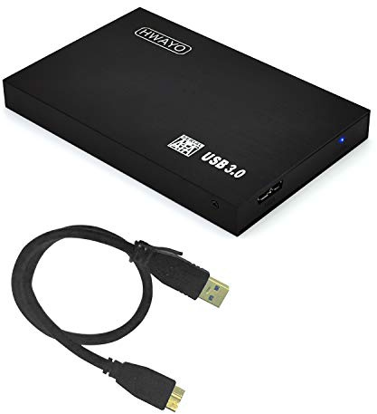 HWAYO 2.5'' 1TB Ultra Slim Portable External Hard Drive USB3.0 HDD Storage for PC/Desktop/Laptop/MacBook/Chromebook/Xbox One (Black)