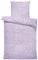 Bettwäsche 135x200 cm meliert Stone Washed Look Melange Flieder lila Microfaser