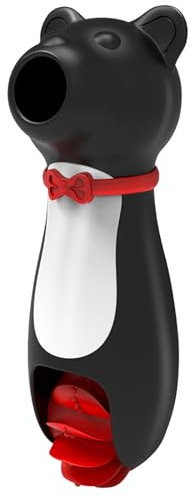 ChicLSQ sexspielzeug für frauen solo Niedliche Bärenform 5Frequenzdrehung 10Häufigkeit des Zungenleckens Dildo Analplug Masturbator Massagegerät Entpacken Erotik Adult Männer und Frauen Paare（Schwarz）