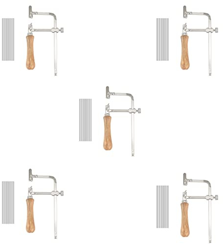 Kznifmk 5X a taglio con telaio in acciaio e a 60 pezzi, serie di diametro 1 mm, taglio preciso per il legno