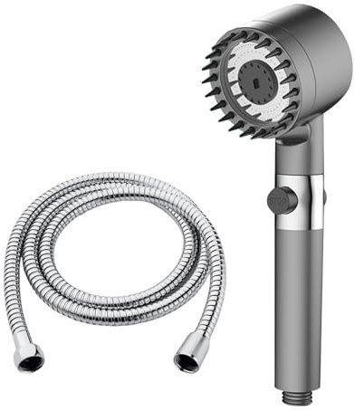 Wennala Filtro Doccia Soffione Anticalcare,Risparmio idrico soffione doccia con 6 Modalità，Tubo 1.5M，Filtro Doccia con Potente de Pulverización y Pausa