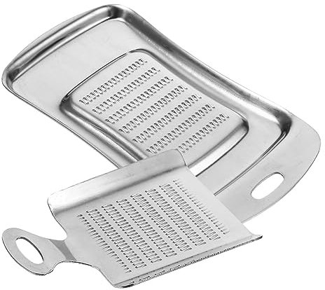 Mobestech 2stücke Edelstahl Hausgebrauch Knoblauchpresse Mit Reibflächen Verschleißfest Vielseitig Für Ingwer Gemüse Einfach Zu Reinigen Und Lagern