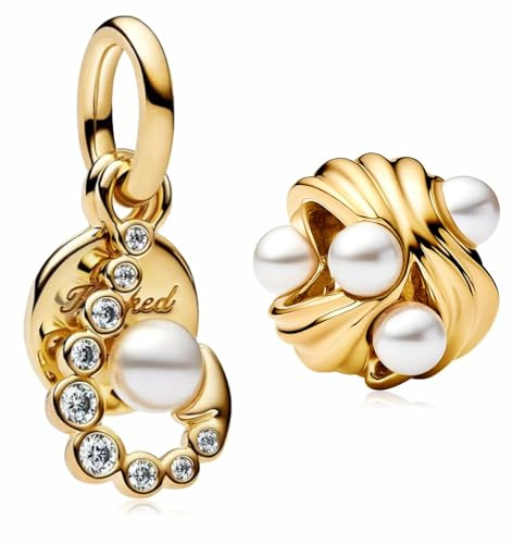 MSPOVOF Onde astratte e gancio doppio Charm S925 ciondolo in argento sterling per bracciali e collane regalo di gioielli per donne