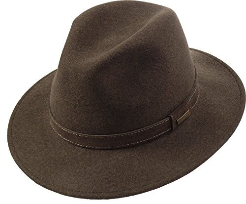 Harrys-Collection Rollbarer Hut in 3 Farben, Kopfgröße:62, Farben:braun meliert