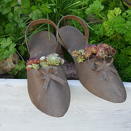 Storm's Gartenzaubereien Deko-Schuh braun 2 Modelle zum Bepflanzen, Pumps Gartendeko