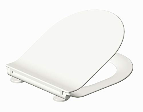 Grünblatt Premium WC Sitz Duroplast Toilettendeckel Klobrille Absenkautomatik Toilettensitz abnehmbar zur Reinigung (passend zu Duravit Starck 3/2 Darling New)