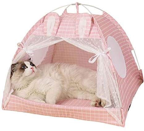 Katzenzelt Tipi - Welpenzelt | Abnehmbares Katzenzelt Indoor Zelt Haus, Haustier Versteck Welpenhöhle Nest Bett Hundezelte Waschbares Zelt für Haustiere Pewell