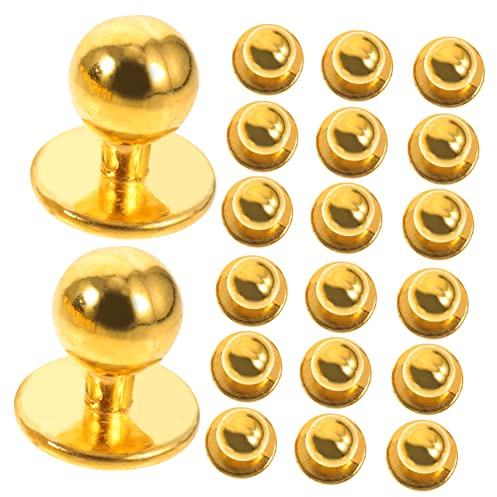 Anneome 100 Pezzi Bottoni per Uniformi Chef in Plastica Oro Resistenti per Cappelli e Maglioni, per Cucito Fai da Te e Artigianato Creativo