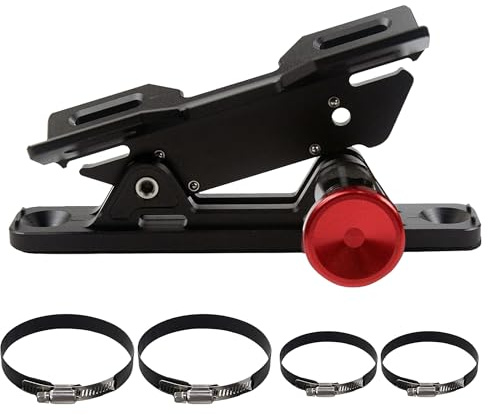 Quick Release Fire Extinguisher Mount - Aluminum Adjustable UTV Roll Bar Fire Extinguisher Holder Mounting Bracket Compatible with Jeep Wrangler TJ JK JL JKU Polaris RZR Ranger Can-Am X3 Universal