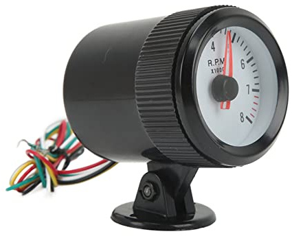 0‑8000 RPM Varvräknare Mätare Blå LED-bakgrundsbelysning för Bensinbilar