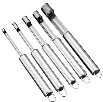ABOOFAN 5St kirschkern kirschentkerner apfel entkerer apfelstecher Apfelentkerner apfelausstecher edelstahl pflaumenentsteiner werkzeug Termine Corer Kirschentferner Kernzug Obst