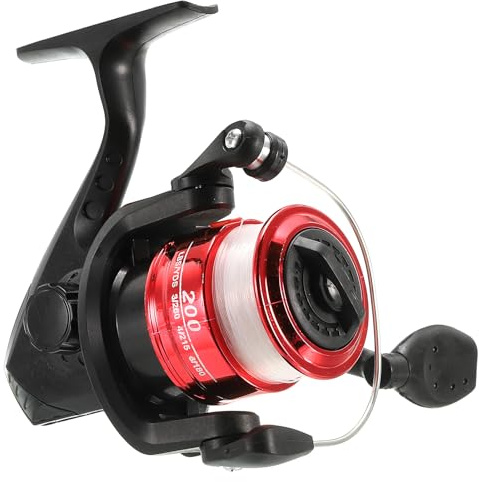 PATIKIL Fishing Reel, Ultralight Saltwater Reel with 60m Fishing Lines Left/Right Interchangeable Handle 5.2:1 Gear Ratio for Freshwater Saltwater Ice Fishing, Black, Red