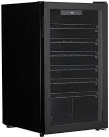 METRO Professional Cantinetta Refrigerata per Vino GWC2052, Acciaio Inox/vetro, 49 x 57.5 x 85.5 cm, 52 bottiglie, 126 L, Termostato Digitale