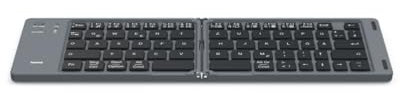 Hama Faltbare Tastatur Bluetooth (Ultraslim Wireless Keyboard klappbar, leise, Mini, kabellos für Tablet/iPad/Handy/iPhone, Reise-Tastatur für unterwegs, Akku, 10 m Reichweite, QWERTZ) schwarz