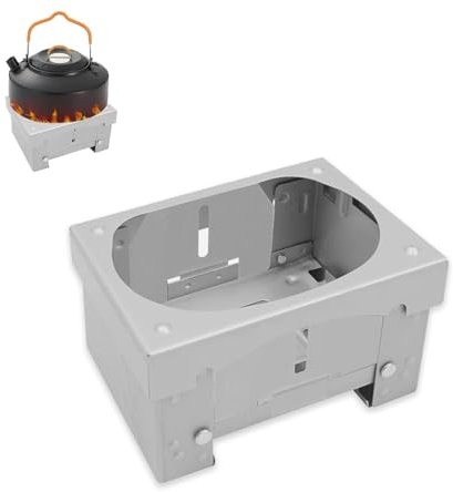 Azwood Estufa portátil de combustible sólido, plegable, quemador de horno de alcohol, estufa plegable de combustible de alcohol sólido grueso, mini estufa de camping para acampar solo, senderismo,