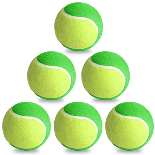 6 pelotas de tenis Stage1, pelotas de entrenamiento con un 25 % de presión reducida, pelotas de tenis para principiantes, pelotas de entrenamiento de tenis, pelotas metodológicas para niños