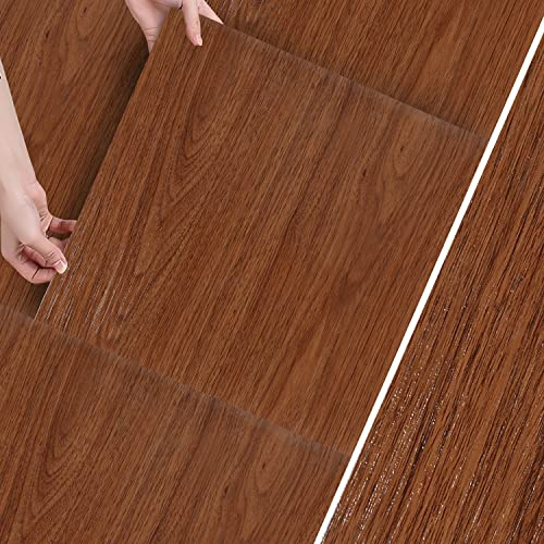 Peviasot PVC-golvbeläggning vinylgolv, självhäftande, 30 x 30 cm tjocklek 1,5 mm vinyllaminat 2 m²/22 plattor golvplattor halkfria, vattentäta för vardagsrum kök (träfärg)