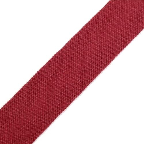 cyclingcolors 1 x 100% Cotton Bias Binding Tape Width 14 mm Length 25 m Edging Tape Cotton Tape Bias Binding Ideal for DIY, Burgundy Red