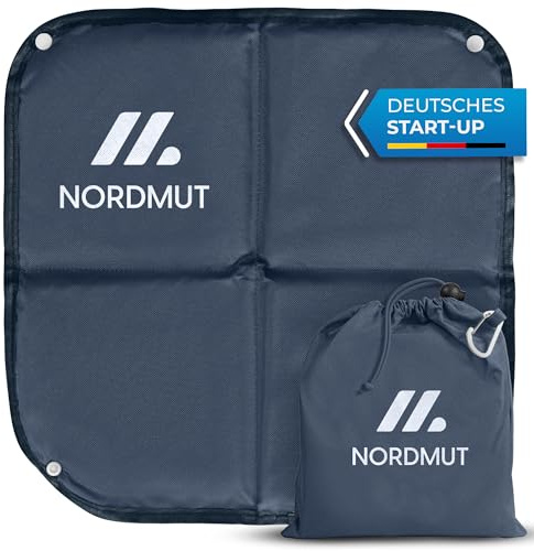 NORDMUT Cuscino da seduta leggero pieghevole per esterni, comodo cuscino da esterno – Cuscino impermeabile con protezione affidabile da freddo e sporco per campeggio, escursioni o stadio