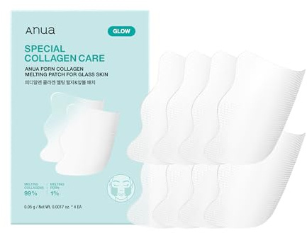 Anua Salmon DNA PDRN Collagen Melting Patch for Glass skin, Smile Line Patches, Wrinkle Patches, Melting Thin Collagen Patch, Firming for Fine Lines, Glow, Hydrating, Korean Skincare, 2 Pairs x 4EA