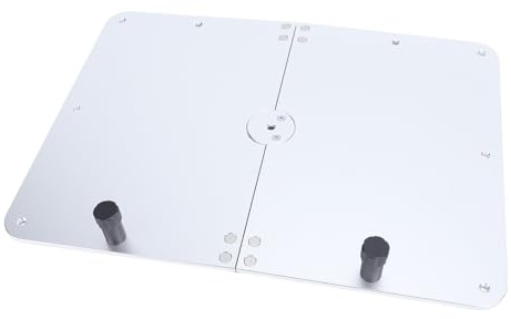 Luqeeg Vassoio Treppiede per Laptop, Piattaforma Pieghevole in Lega di Alluminio con Foro Filettato da 1/4 20, Vassoio Portatile 13,3x9,8 Pollici per Proiettore, Attrezzatura DJ, Tablet Portatile, con