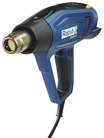 Rapid Pistola de Aire Caliente R2200-E, Potencia 2200 W, Temperatura 60-650°C, Flujo de Aire 250-500 l/min, para Eliminar Pintura, Barniz y Adhesivos, Termorretracción