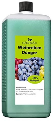 Flora Boost Weinreben Dünger Flora Boost 1000ml I Für bis zu 200L Gießwasser I Für gesunde Weinreben & Schutz vor Mehltau I Flüssiger Blatt- & Wurzeldünger I 100% natürlicher Pflanzendünger