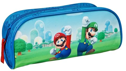 Undercover Super Mario Schlamperetui - Federmäppchen für die Schule - Stylisches Etui mit Mario Motiv - Schlampermäppchen für Teenager - ideal für den Schulanfang - Mario Kart Fanartikel