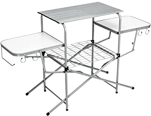 OLOTU Tavolo pieghevole multifunzione, cucina mobile per cucina all'aperto, tavolo per barbecue da picnic, utensili da cucina da viaggio a guida autonoma
