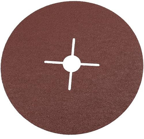 AERZETIX - C77052 - Juego de 3 discos abrasivos Ø180mm en fibra para amoladora de ángulo - tipo de grano P60 - granulometría rectificado desbarbado lijado