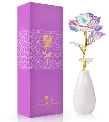 Generico San Valentino per Lei,Rosa Eterna Fiori Artificiali,Regalo San Valentino per Lei,Regalo Donna per Natale,Compleanno,Anniversario,Matrimonio