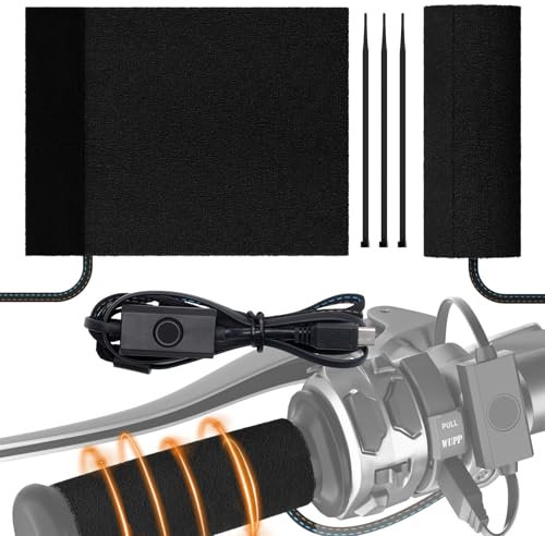 Manopole riscaldate per moto, scaldabagno riscaldato per scooter, copertura per manubrio riscaldato, cinque temperature regolabili, per scooter elettrico