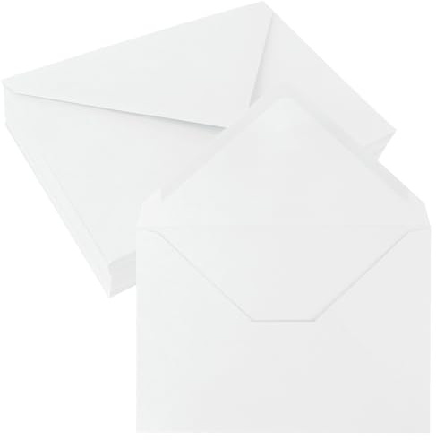 JAGERGREEN 50 Pack 4 x 6 Self Seal Envelopes, White Blank A6 C6 Envelopes for Wedding Invitation, Envelope 108 x 159mm 150gsm for Greeting Cards,Birthday, Baby Shower, Thank You Cards, Anniversary