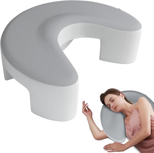 OCPO HOME Oreiller pour Dormir sur Le Côté avec Trou Bras, Oreiller Ergonomique en Mousse à Mémoire de Forme, Coussin Cervical pour Soulager Douleurs de Cou et Épaules, Inclus 2 Taies d'oreiller