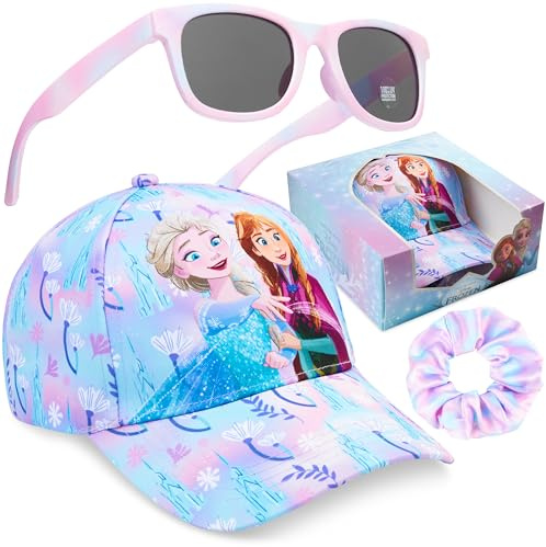 Get Trend - Disney Frozen Occhiali da Sole Bambina & Cappello Baseball Set, Cappello con Visiera & Occhiali Sole UV400, Regalo Bambina (Multi Frozen)
