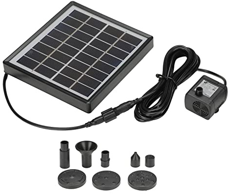 Tomantery Solar Fontänpump Högeffektiv Energisparande Svart 2W för Trädgårdsfågelbad Liten Damm