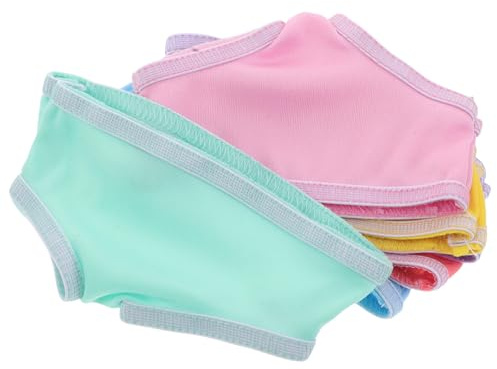 iplusmile Lot de 6 Culottes Réutilisables pour Poupée de 45 CM sous-Vêtements Colorés en Tissu Élastique Accessoires pour Poupées Adaptés aux Jeux D’Imitation L’Habillage des Garçon et