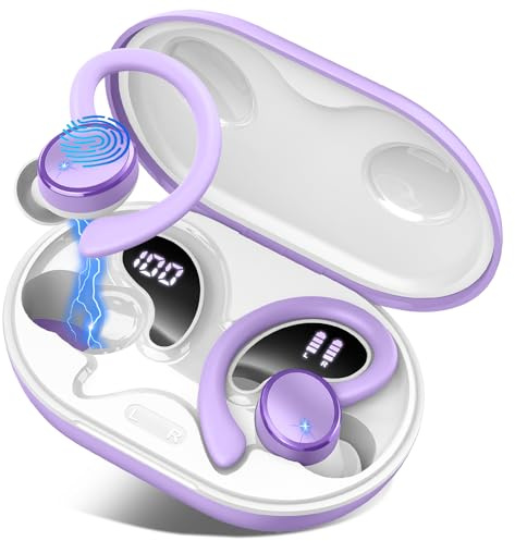 Matast 2026 Cuffie Bluetooth, Cuffiette, Cuffie Senza Fili con USB-C LED IP7, Auricolari Bluetooth Sport, Ore Cuffie Wireless con HiFi Stereo in Ear Cancellazione Rumore ENC