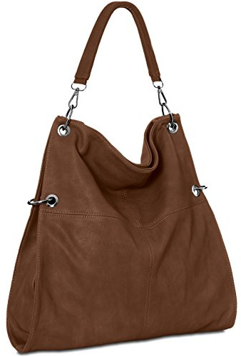 Caspar TS561 Damen Multifunktions Schultertasche, Farbe:kastanie