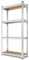Izzy 1 Regal, Robustes Kellerregal aus Metall, Schwerlastregal, Steckbares Lagerregal, Einfach zu Montieren, Verzinkt, 4 Böden mit den Maßen 150 x 75 x 30 cm, 280 kg Tragkraft