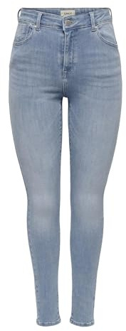 Only ONLPOWER Mid Push UP SK DNM AZG944 Noos, Jeans Donna, Special Bright Blue Denim, MW / 32L