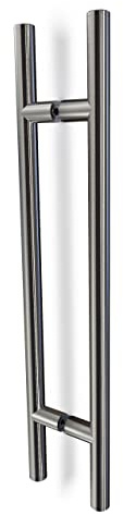 oppali Brossé Acier Inoxydable 304 Matériau de haute qualité Poignée de porte d'entrée | Diamètre de la poignée 25mm | Rond T-Bar | 120cm Longueur Totale