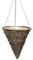 DIXIE STORE Blumentopf Hängend - Hängepflanzen Topf Hängender Blumentopf Hoch - Ratan Blumenampel Halterung 30 x 30 x 33 cm - Hängetopf für Pflanzen - Blumentöpfe zum Aufhängen