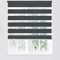 Kokorona Day and Night Zebra Roller Blinds, Dual Layer Fabric Zebra Window Blinds for Bedroom, Light Filtering Privacy Day Night Blinds, 55cm Wide x 150cm Length, Dark Grey