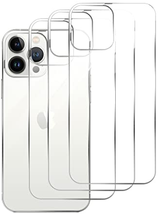 GIOPUEY[3 Stück Rückseite Folie Kompatibel mit iPhone 14 Pro, iPhone 14 Pro Rückseite Schutzfolie, Gehärtetes Glas, Hohe Transparenz, Kratzfest, rutschfest - transparent