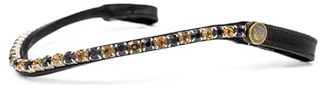 BRIDLERY Stirnriemen Prince Blue Farbe Braun, Größe Vollblut