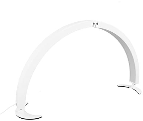 Bewinner Wimpern-LED-Licht, Halbmondlampe für Wimpernverlängerung, 28 Zoll, 40 W, 3200 K – 5600 K, 10 Helligkeiten, 7 Farbanpassungen, Dimmbare Halbmond-Nagel-Schreibtischlampe