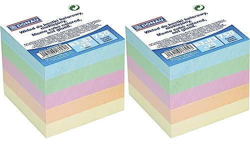 DONAU 8309000-99 Zettelklotz/Notizklotz für Zettelbox, 83 x 83 x 75 mm (Packung mit 2)