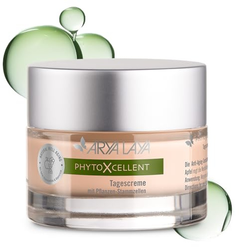 ARYA LAYA PhytoXcellent Tagescreme, 50 ml - mit Pflanzen-Stammzellen: mildert Fältchen & polstert auf, verjüngt tiefere Hautschichten, Erhöhung der Hautdichte und -elastizität, vegan