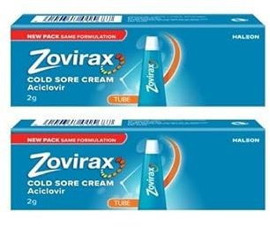 Zovirax Cold Sore Cream, Cold Sore Treatment that Speeds Healing Time, 2 g (Pack of 2)